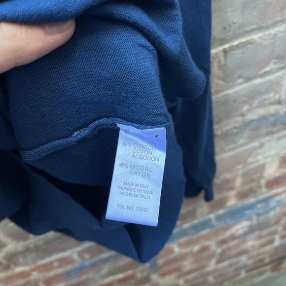 Fiii Sweater Men Size M Blue Wool Pullover Buttons Collared Long Sleeve - Picture 4 of 5